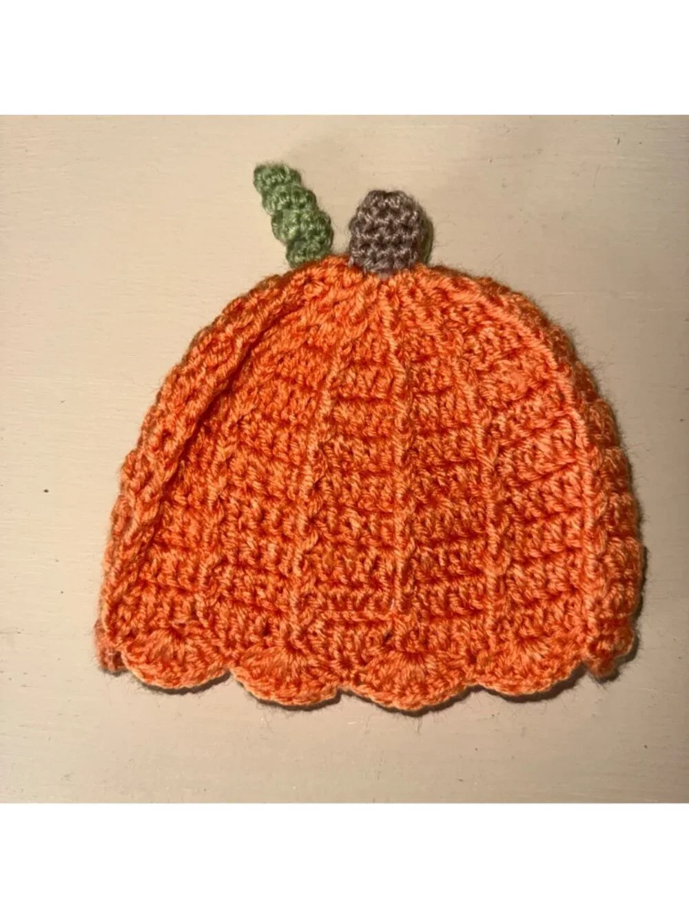 Crochet Pumpkin Baby Hat 0-6M